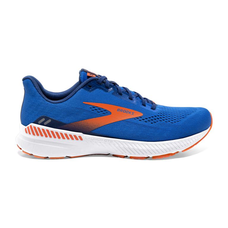 Brooks Men's Launch GTS 8 Energy-Return Road Running Shoes - Blue/Orange/White (IWPH67984)